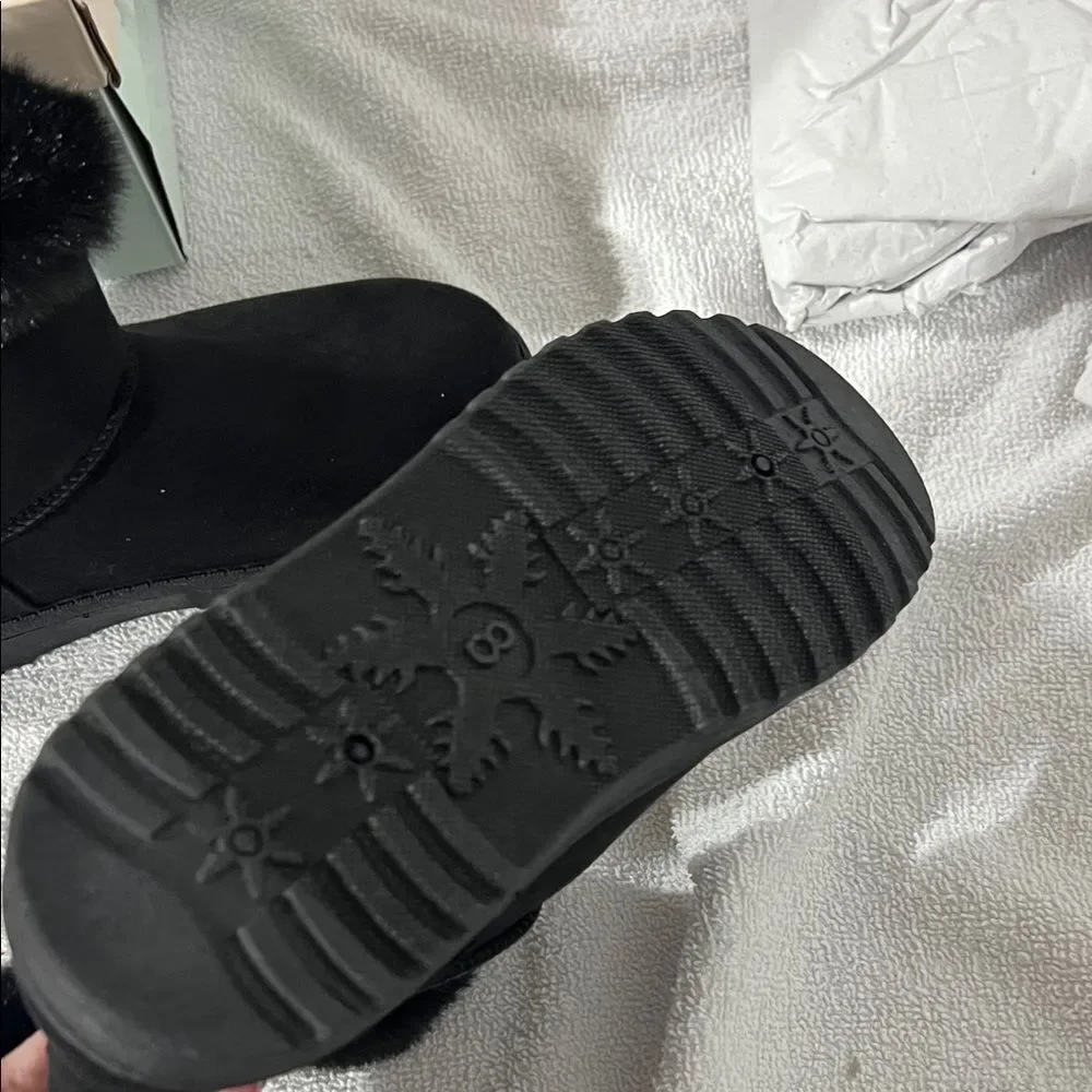 SO Black Faux Fur Winter Boots